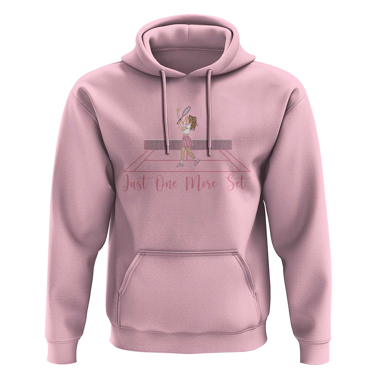 Just One More Set Hoodie Funny Tennis Player Gift For Women - Wonder Print Shop