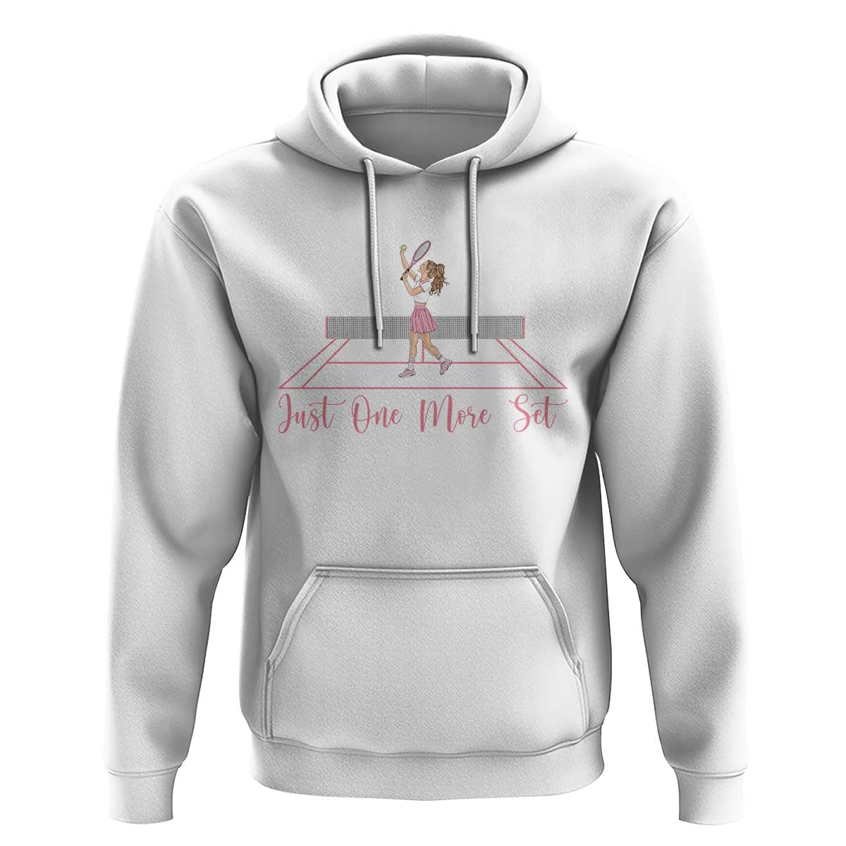 Just One More Set Hoodie Funny Tennis Player Gift For Women - Wonder Print Shop