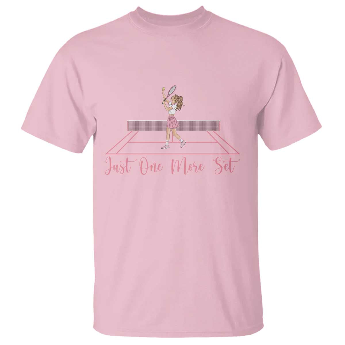 Just One More Set T Shirt Funny Tennis Player Gift For Women - Wonder Print Shop