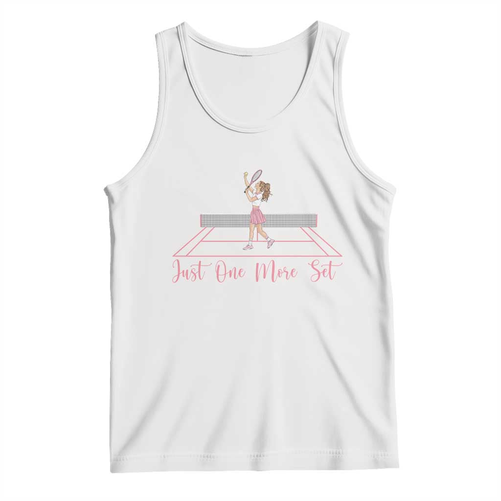 Just One More Set Tank Top Funny Tennis Player Gift For Women - Wonder Print Shop