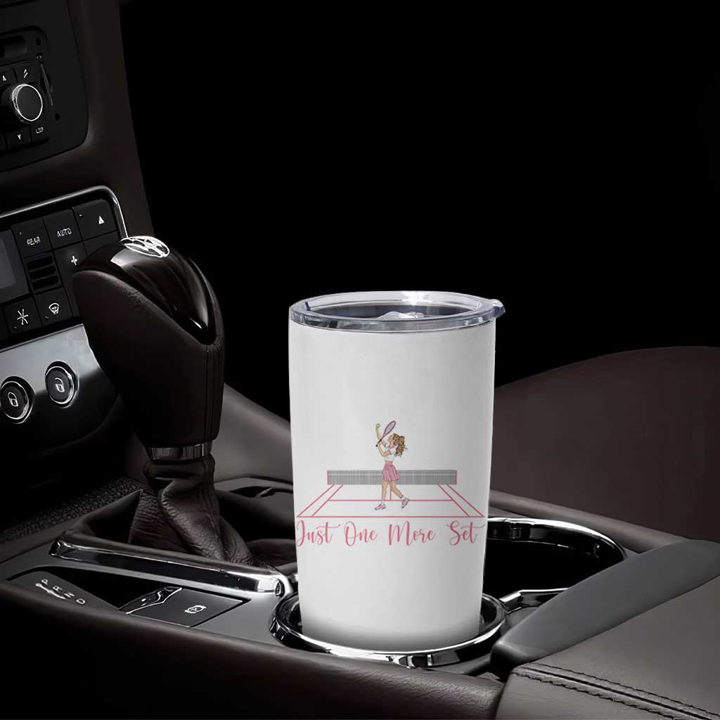 Just One More Set Tumbler Cup Funny Tennis Player Gift For Women - Wonder Print Shop