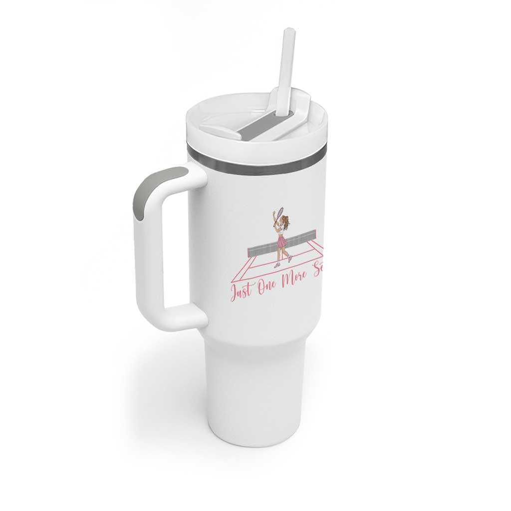 Just One More Set Tumbler With Handle Funny Tennis Player Gift For Women - Wonder Print Shop