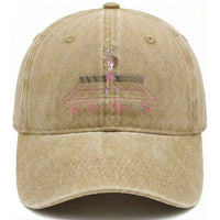 Just One More Set Washed Cotton Baseball Cap Funny Tennis Player Gift For Women