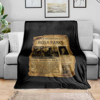 Rosa Parks Throw Blanket Female Empowerment History Gift