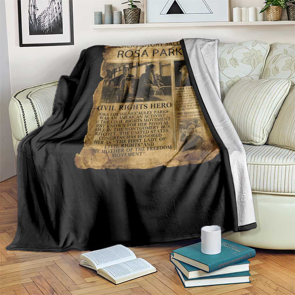 Rosa Parks Throw Blanket Female Empowerment History Gift