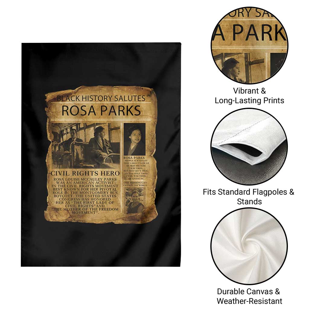 Rosa Parks Garden Flag Female Empowerment History Gift