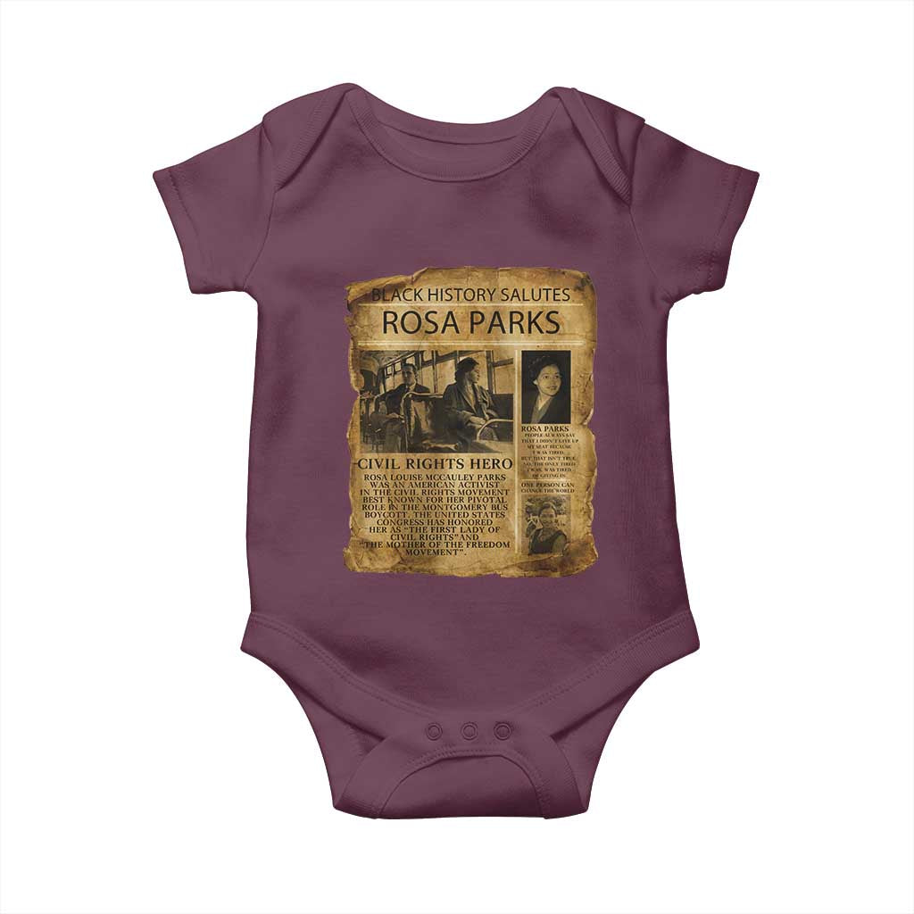 Rosa Parks Baby Onesie Female Empowerment History Gift