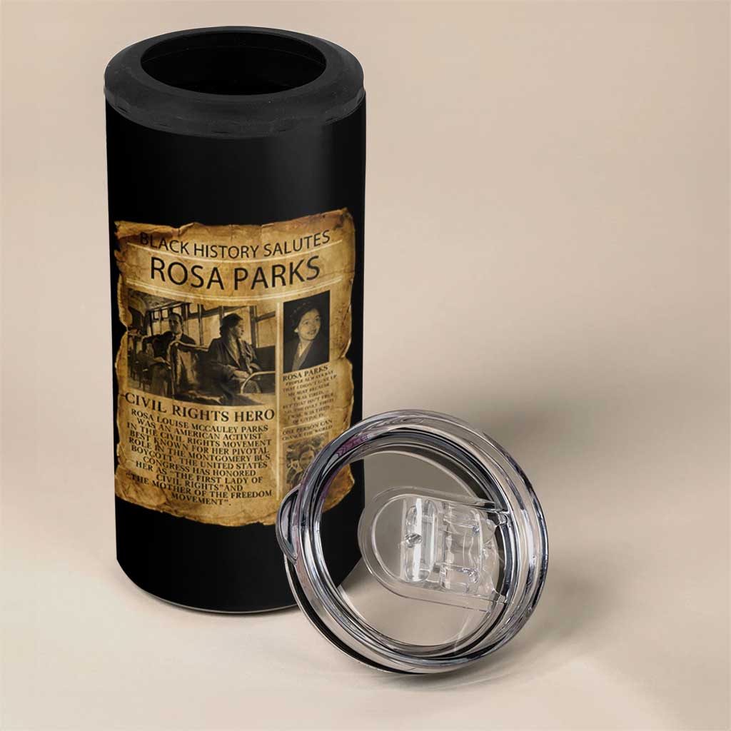 Rosa Parks 4 in 1 Can Cooler Tumbler Female Empowerment History Gift