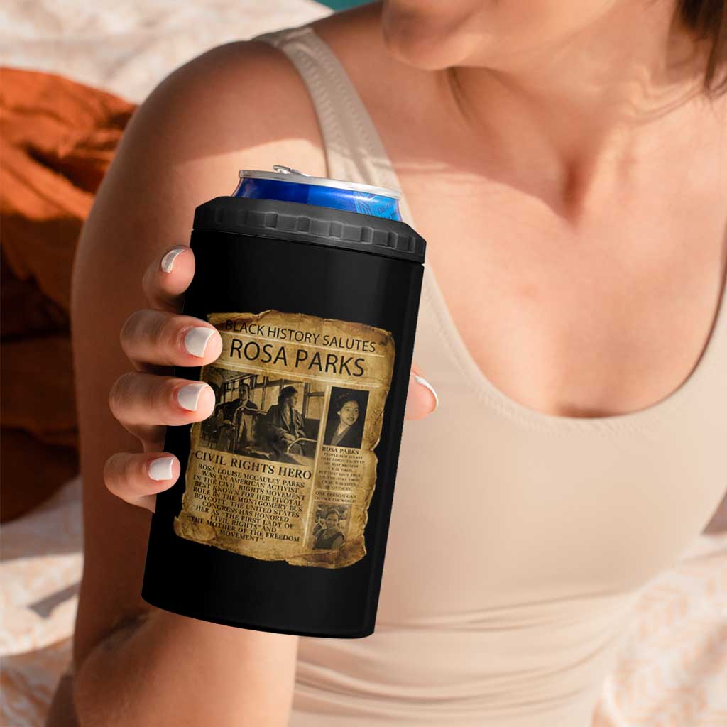 Rosa Parks 4 in 1 Can Cooler Tumbler Female Empowerment History Gift