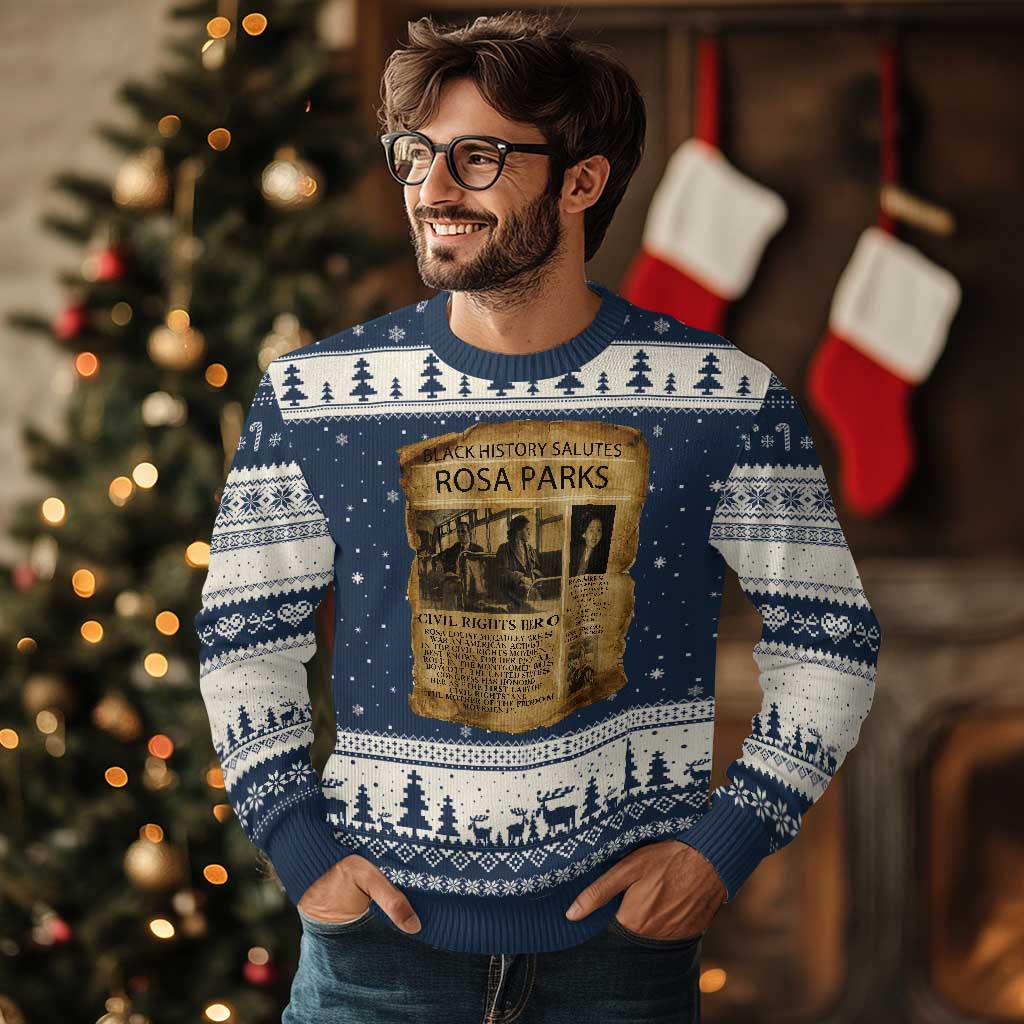 Rosa Parks Ugly Christmas Sweater Female Empowerment History Gift