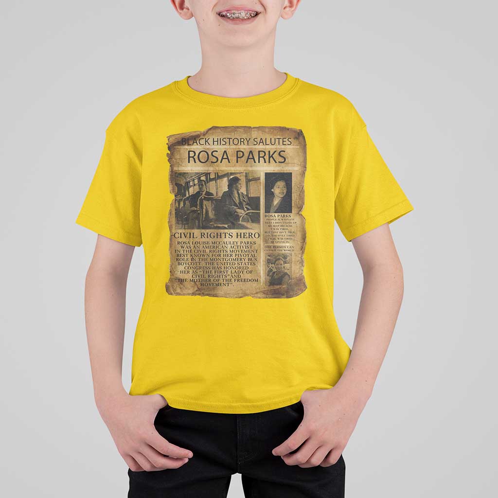 Rosa Parks T Shirt For Kid Female Empowerment History Gift