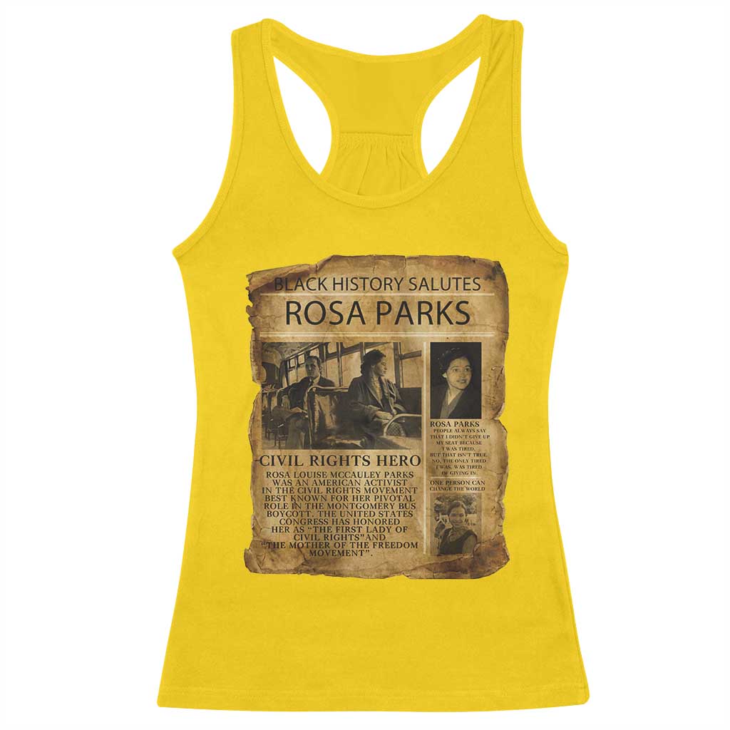 Rosa Parks Racerback Tank Top Female Empowerment History Gift