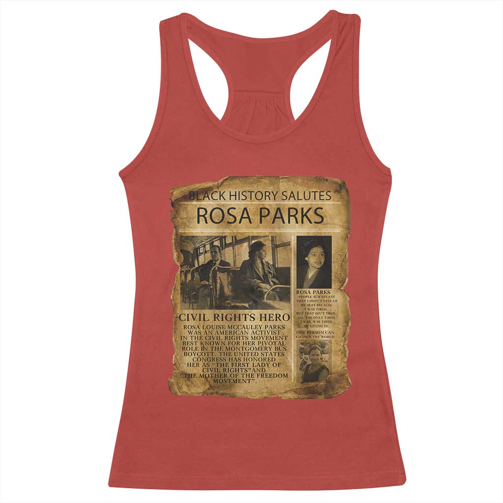 Rosa Parks Racerback Tank Top Female Empowerment History Gift