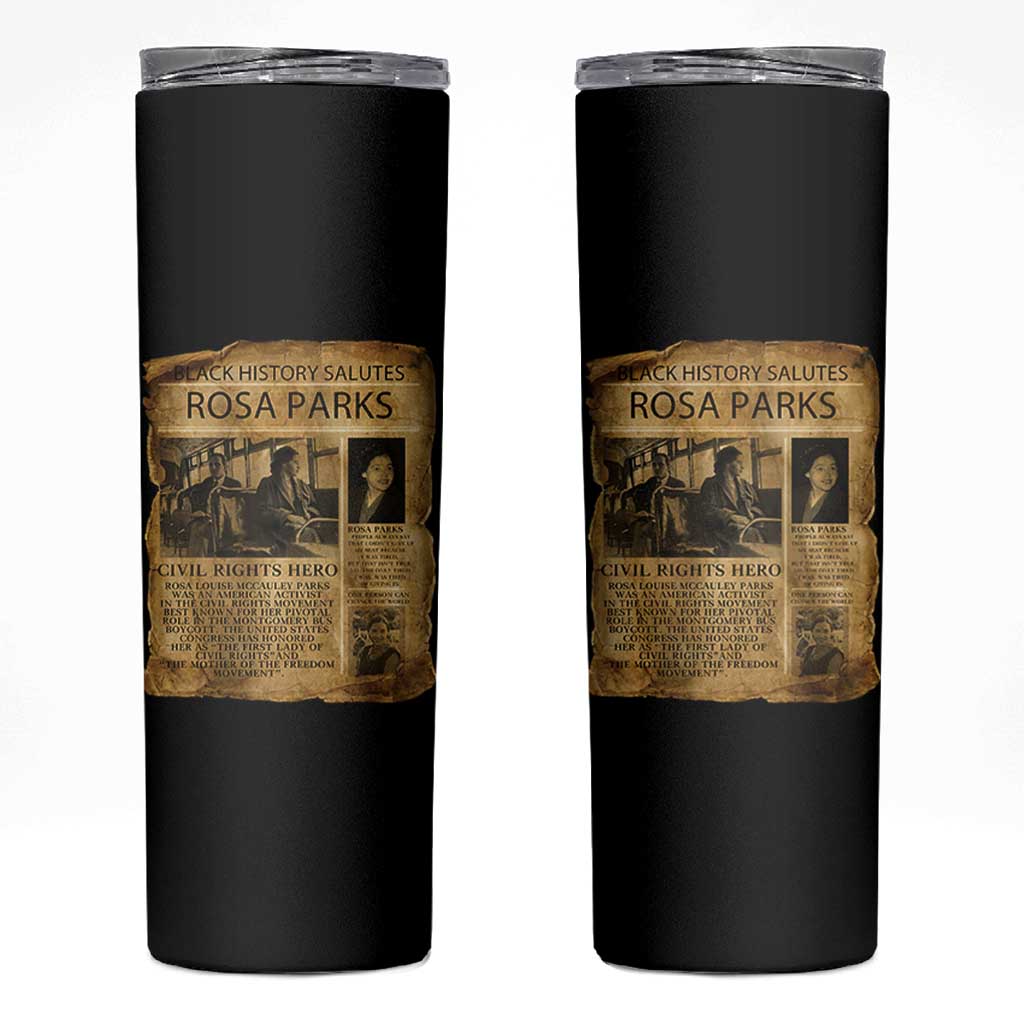 Rosa Parks Skinny Tumbler Female Empowerment History Gift