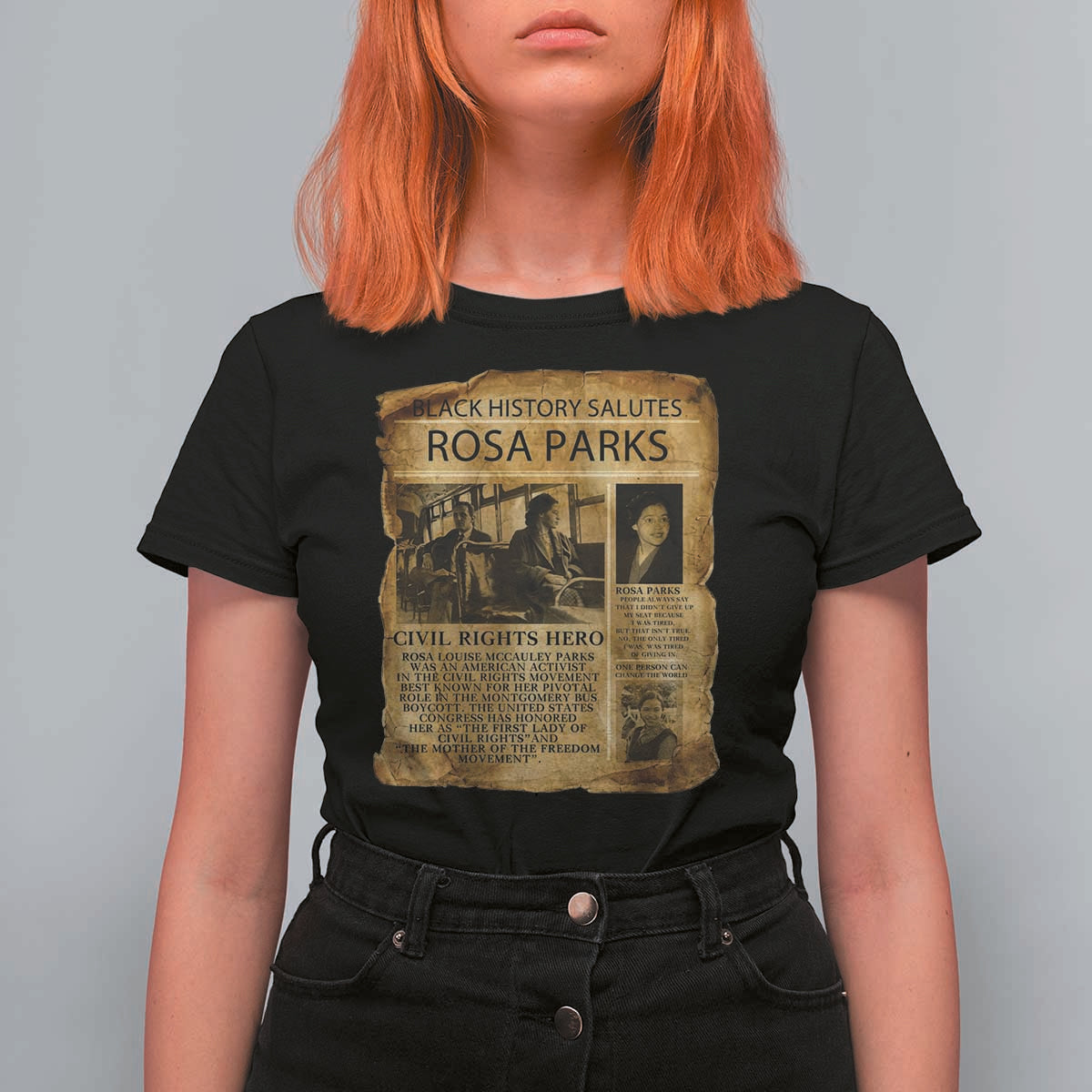 Rosa Parks T Shirt For Women Female Empowerment History Gift