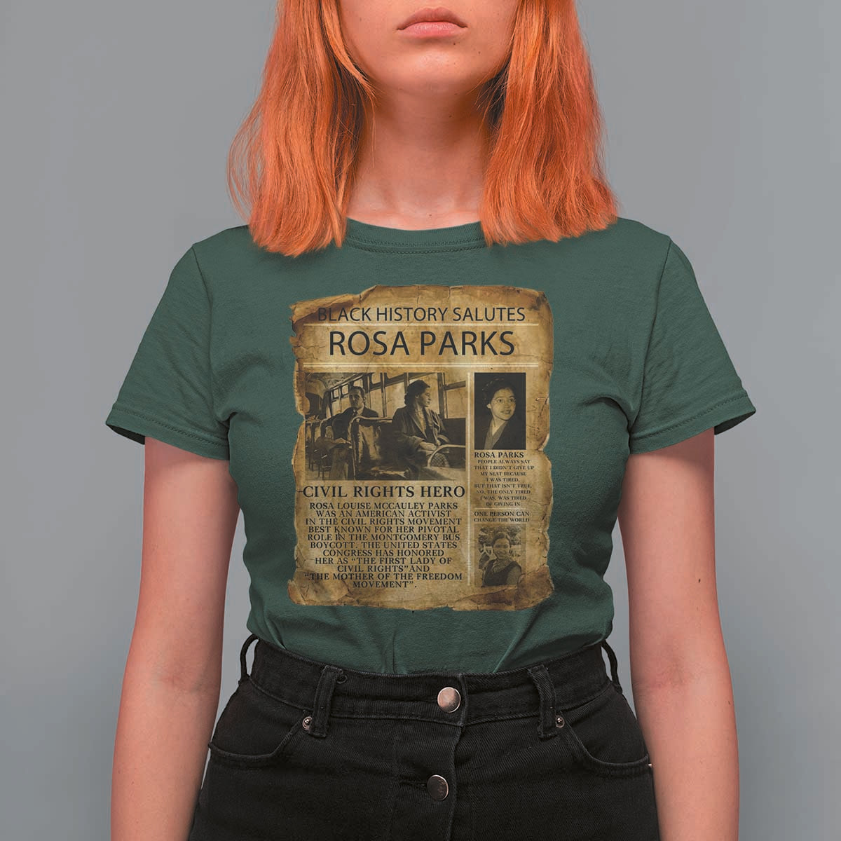 Rosa Parks T Shirt For Women Female Empowerment History Gift