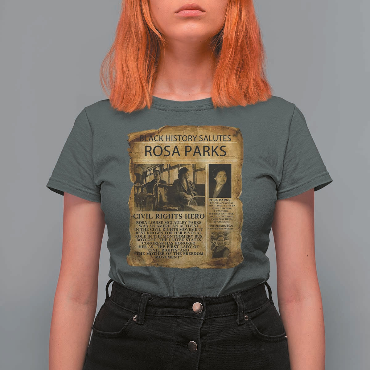 Rosa Parks T Shirt For Women Female Empowerment History Gift