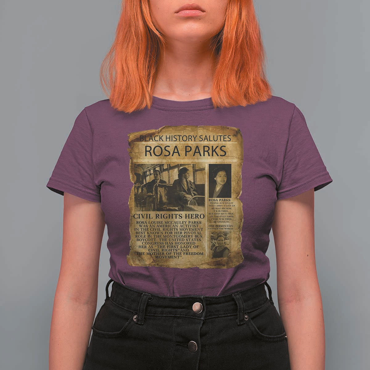 Rosa Parks T Shirt For Women Female Empowerment History Gift