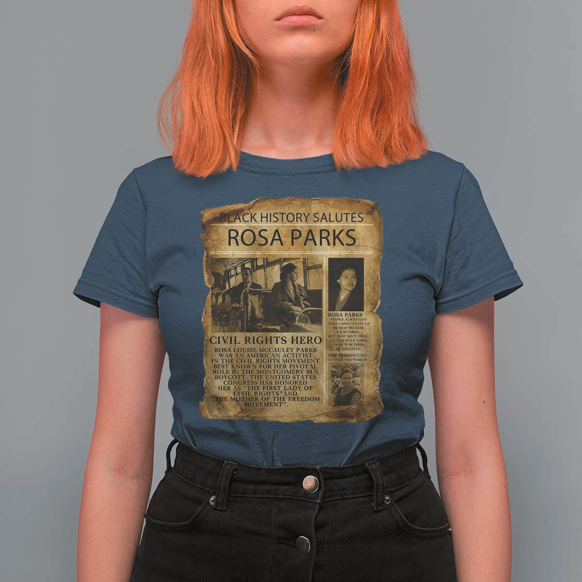 Rosa Parks T Shirt For Women Female Empowerment History Gift