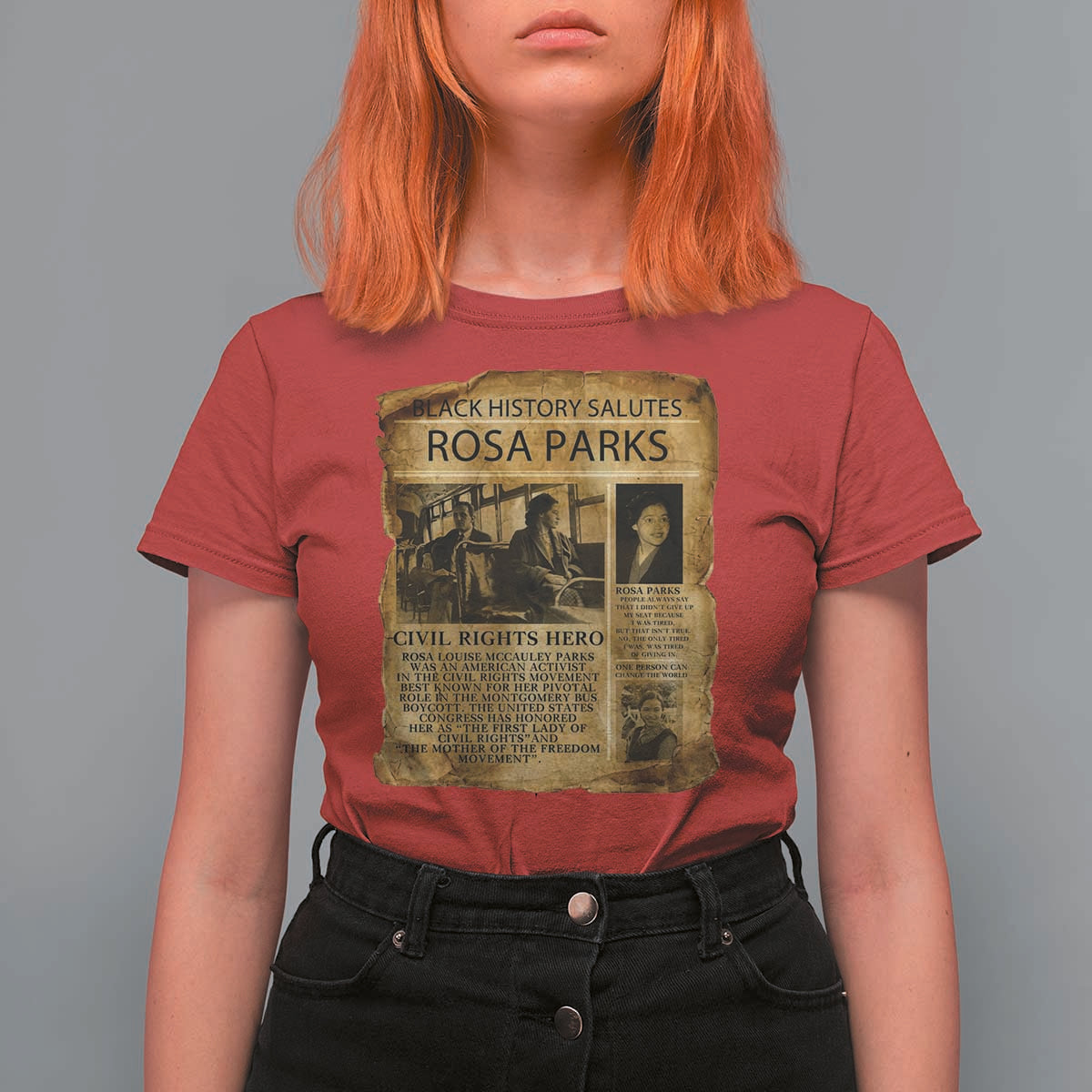 Rosa Parks T Shirt For Women Female Empowerment History Gift