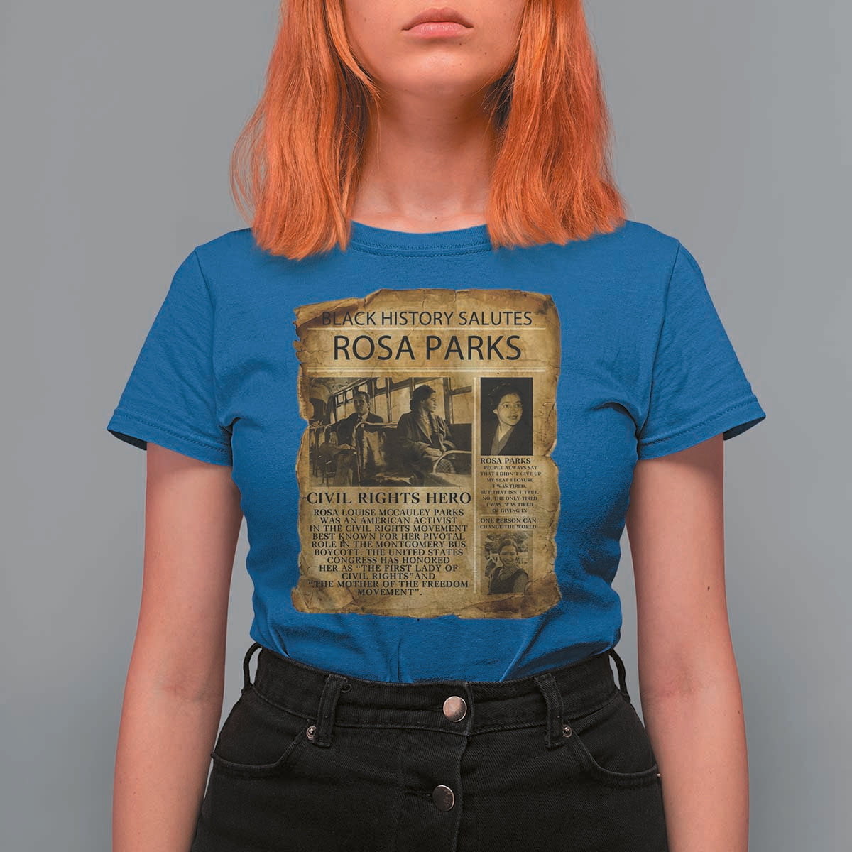 Rosa Parks T Shirt For Women Female Empowerment History Gift