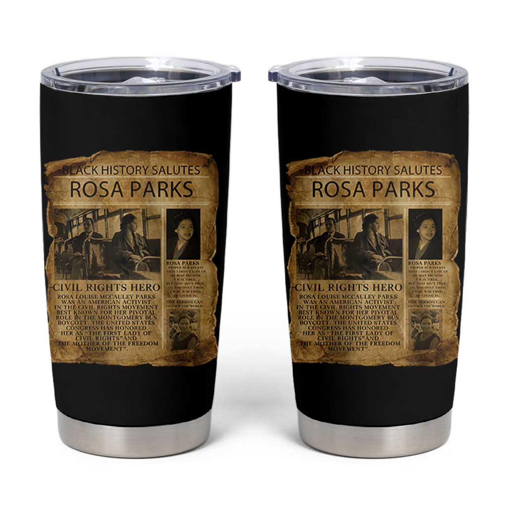 Rosa Parks Tumbler Cup Female Empowerment History Gift