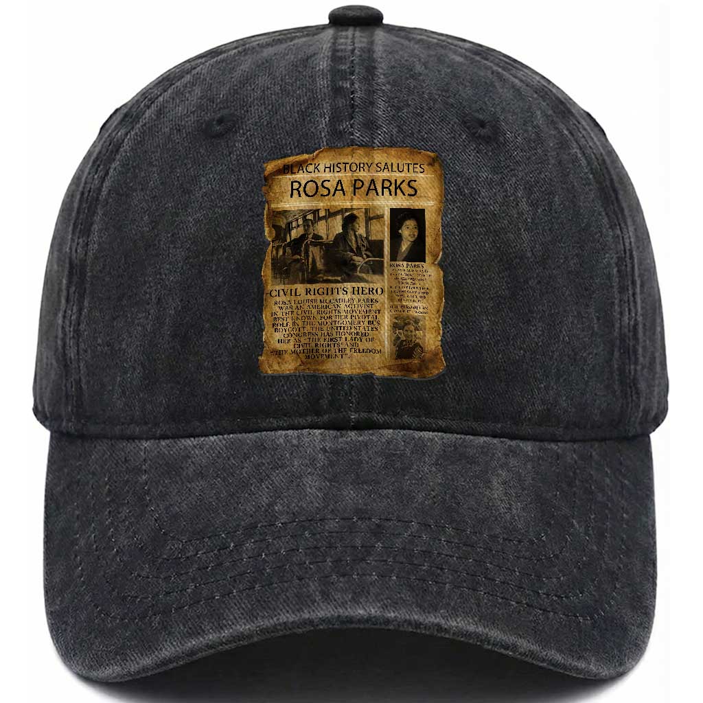 Rosa Parks Washed Cotton Baseball Cap Female Empowerment History Gift