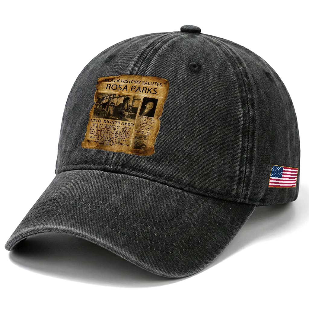 Rosa Parks Washed Cotton Baseball Cap Female Empowerment History Gift