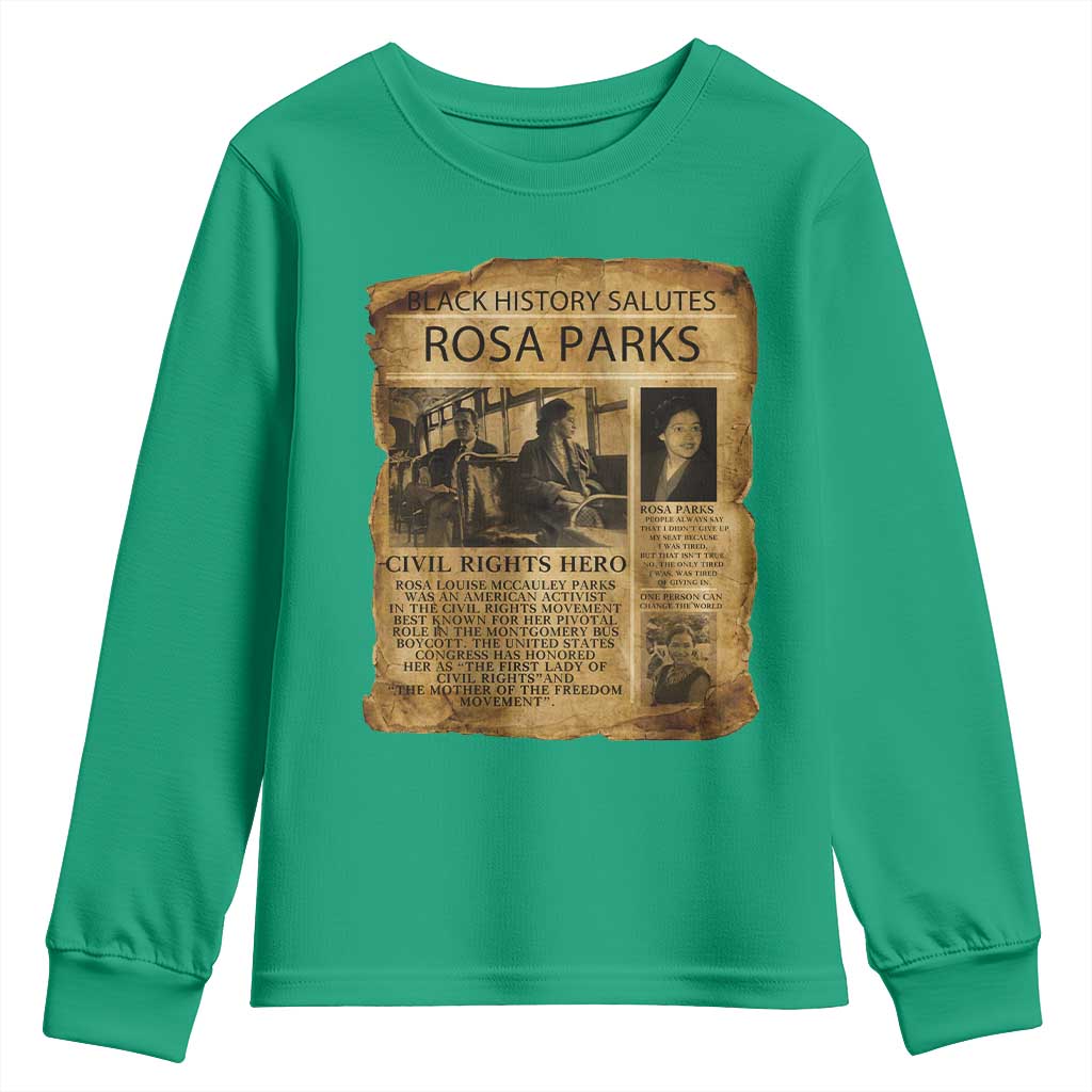 Rosa Parks Youth Sweatshirt Female Empowerment History Gift