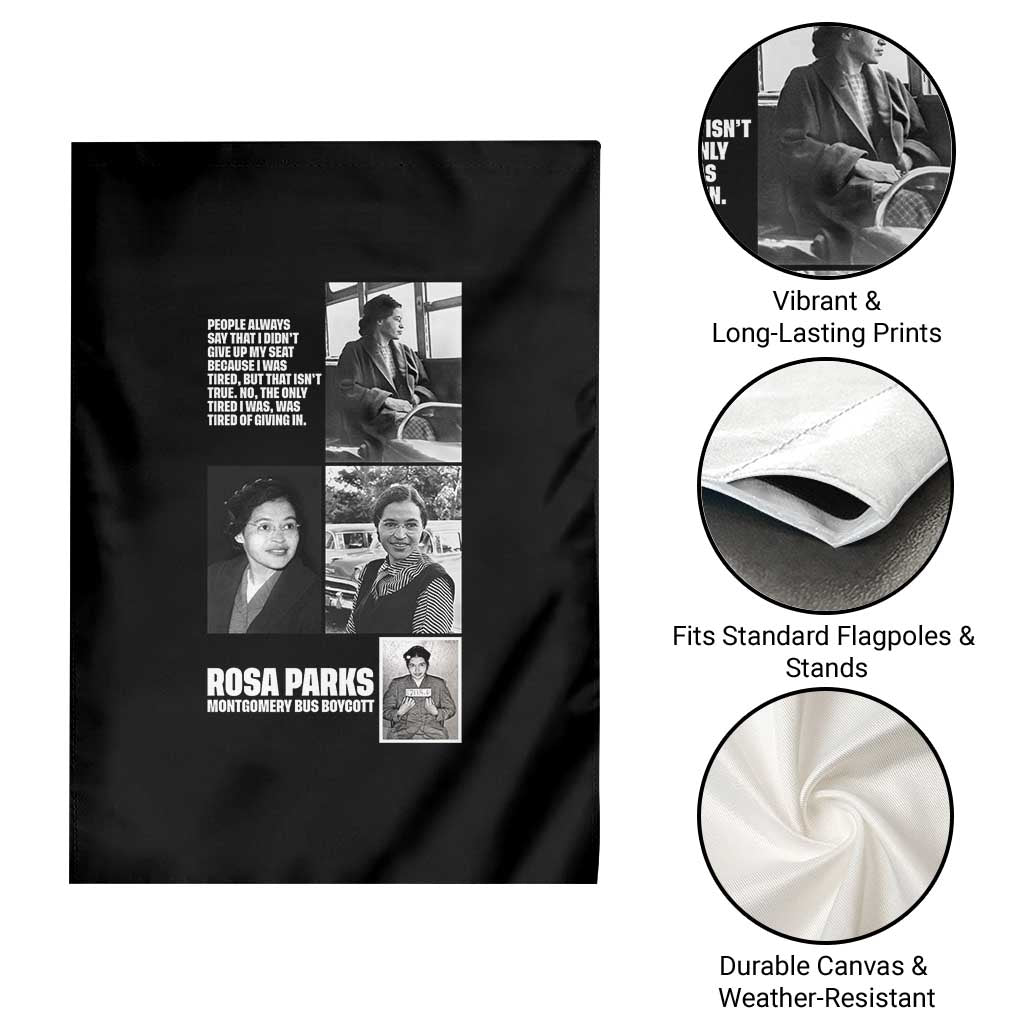 Rosa Parks Garden Flag Strong Black Woman Leader