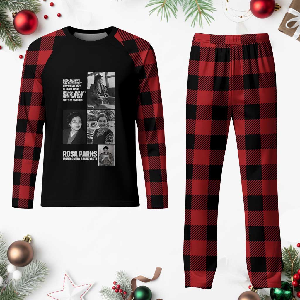 Rosa Parks Plaid Pajama Set Strong Black Woman Leader