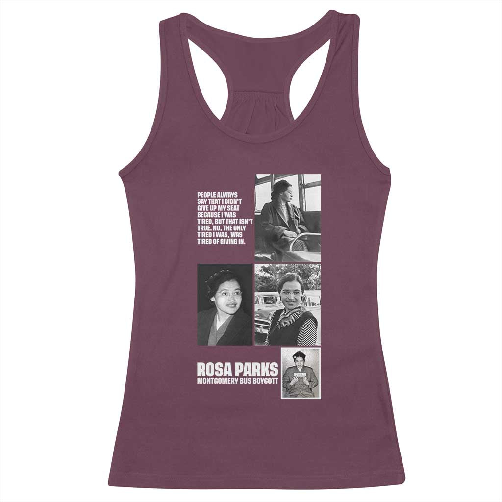 Rosa Parks Racerback Tank Top Strong Black Woman Leader