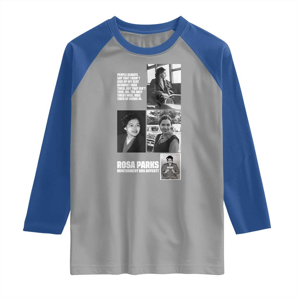 Rosa Parks Raglan Shirt Strong Black Woman Leader