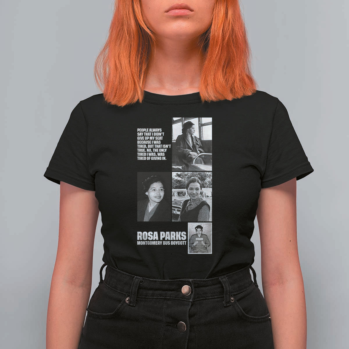 Rosa Parks T Shirt For Women Strong Black Woman Leader