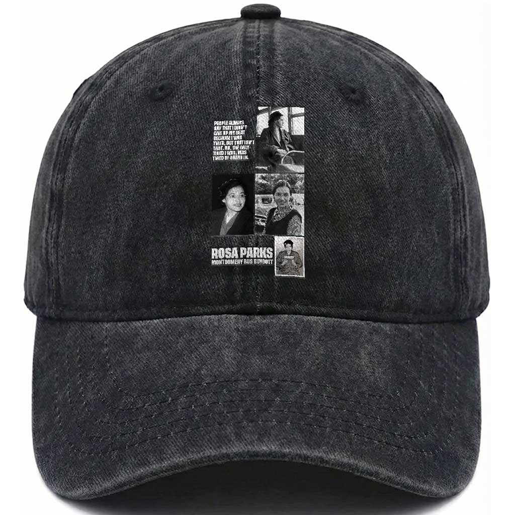 Rosa Parks Washed Cotton Baseball Cap Strong Black Woman Leader