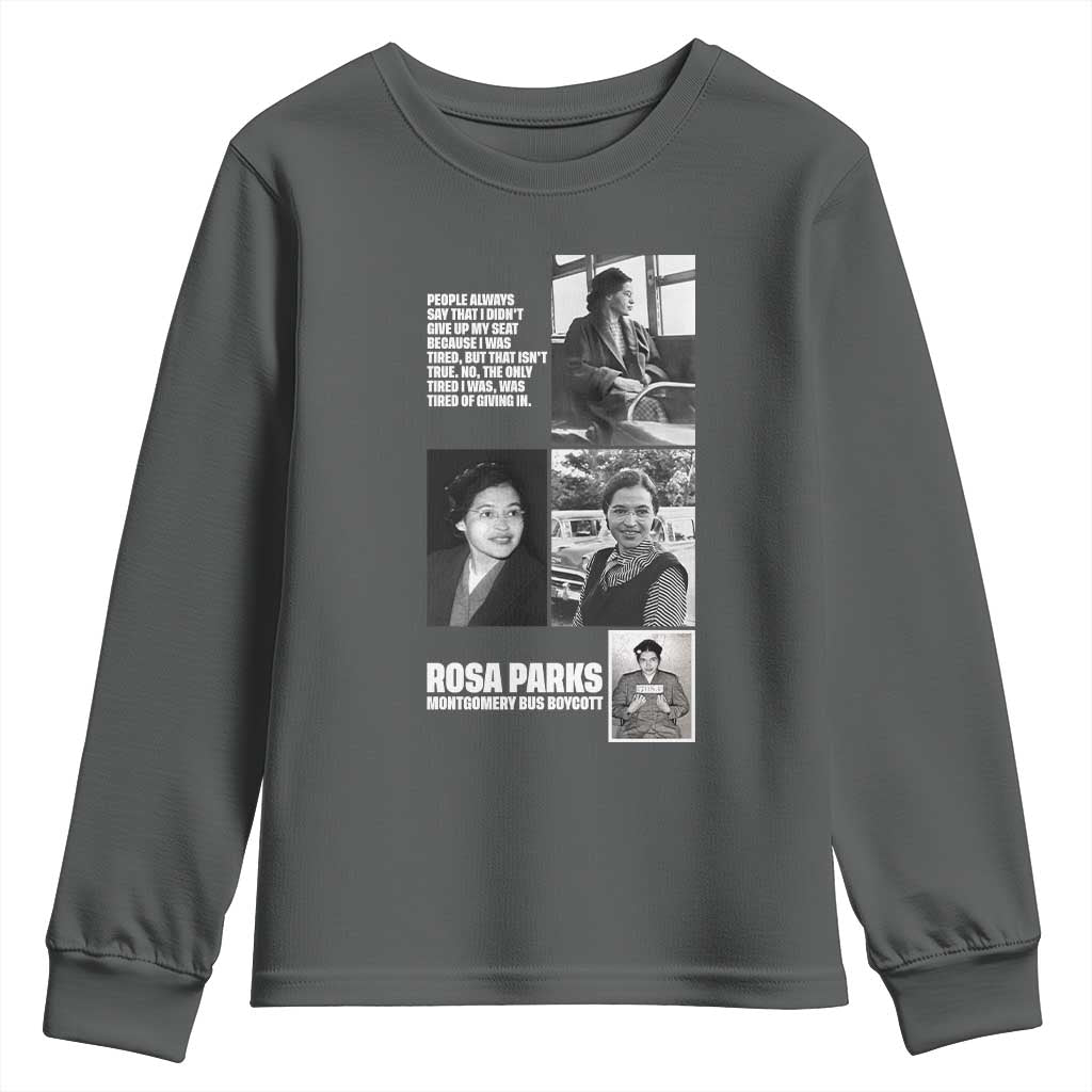 Rosa Parks Youth Sweatshirt Strong Black Woman Leader