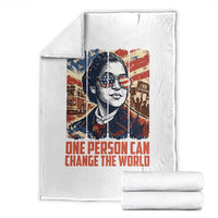 Rosa Parks Civil Rights Legacy Throw Blanket One Person Can Change The World