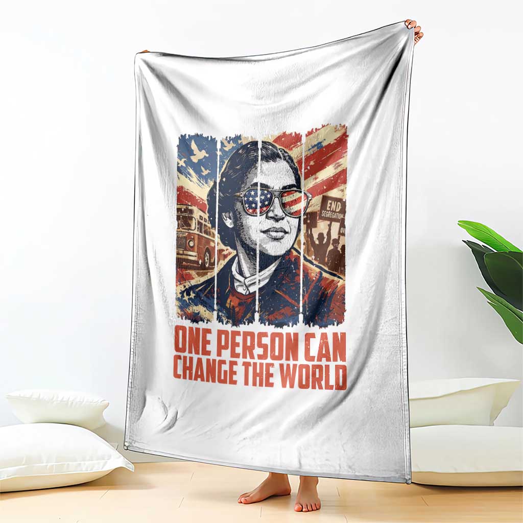 Rosa Parks Civil Rights Legacy Throw Blanket One Person Can Change The World
