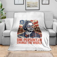 Rosa Parks Civil Rights Legacy Throw Blanket One Person Can Change The World