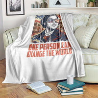 Rosa Parks Civil Rights Legacy Throw Blanket One Person Can Change The World