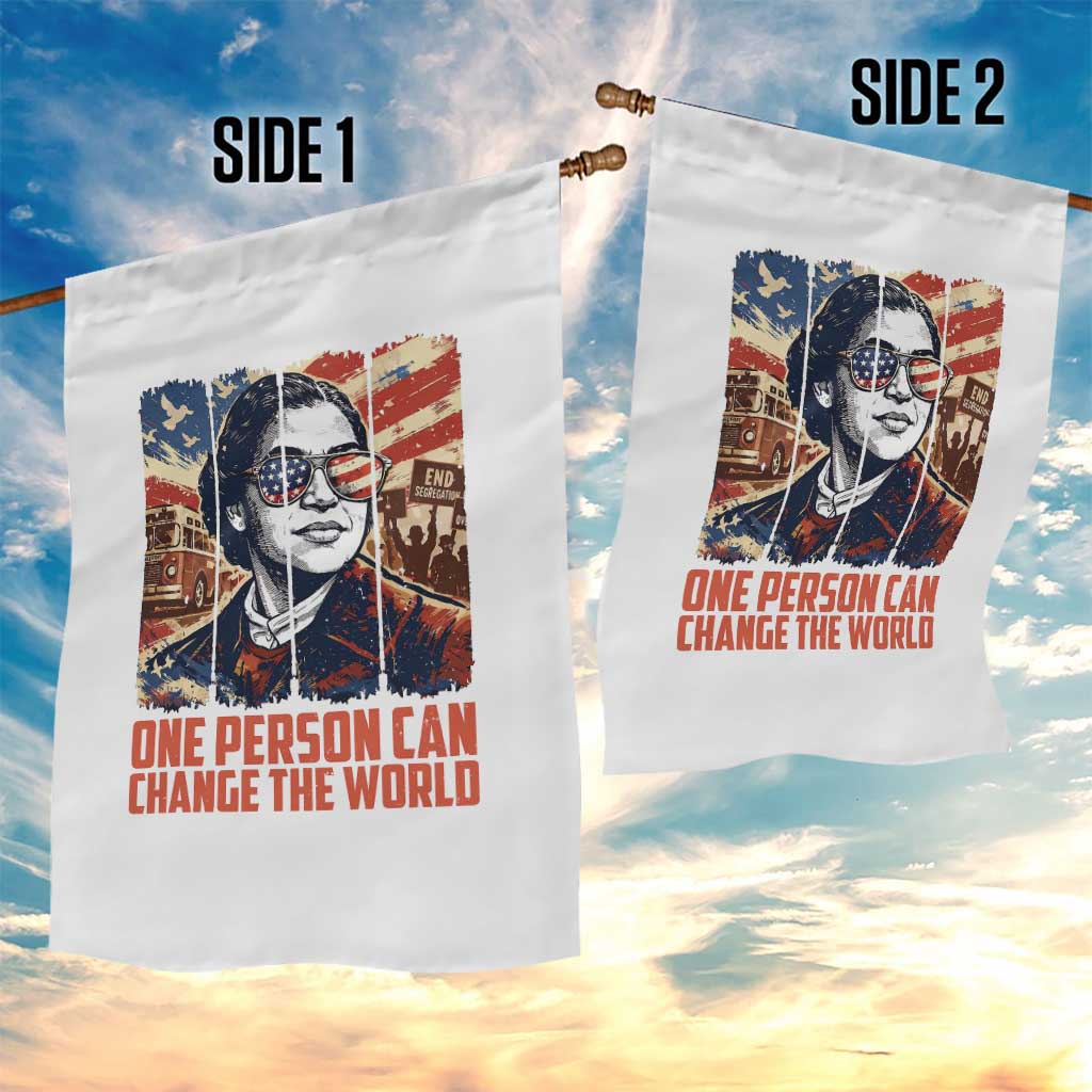 Rosa Parks Civil Rights Legacy Garden Flag One Person Can Change The World