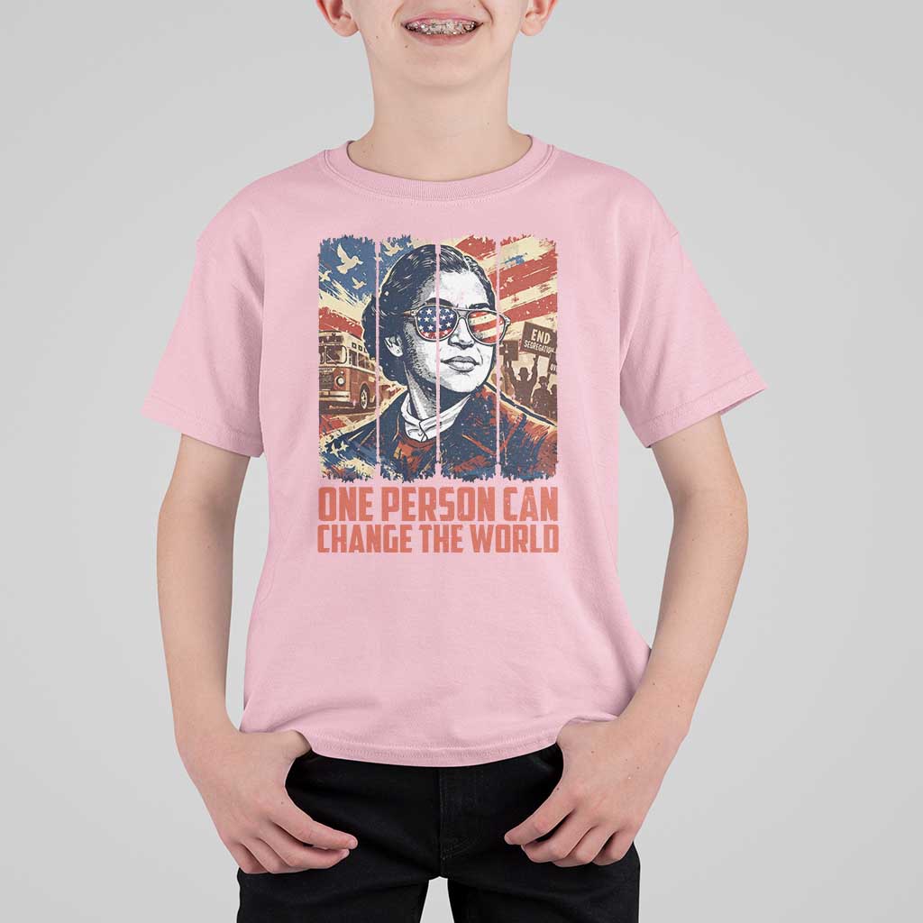 Rosa Parks Civil Rights Legacy T Shirt For Kid One Person Can Change The World