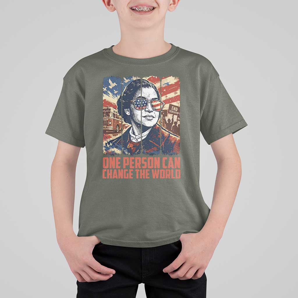 Rosa Parks Civil Rights Legacy T Shirt For Kid One Person Can Change The World