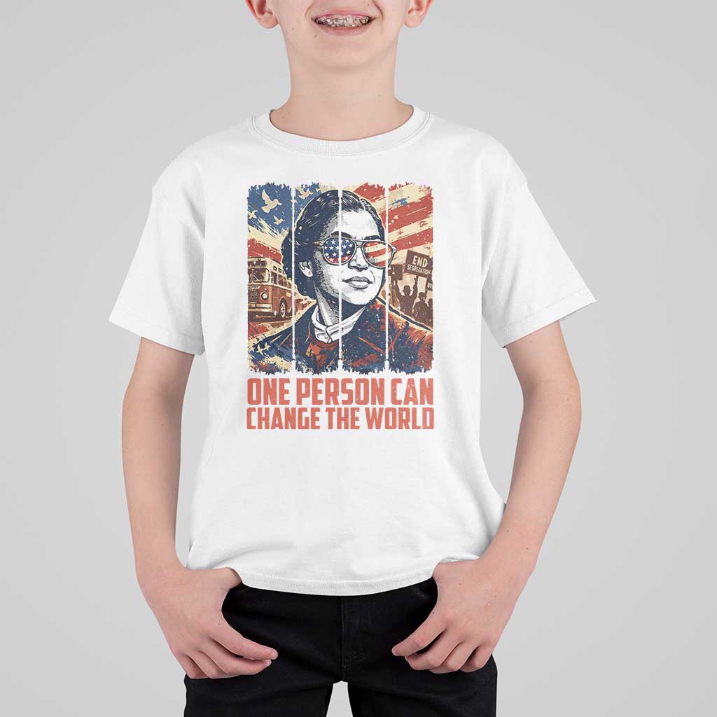 Rosa Parks Civil Rights Legacy T Shirt For Kid One Person Can Change The World