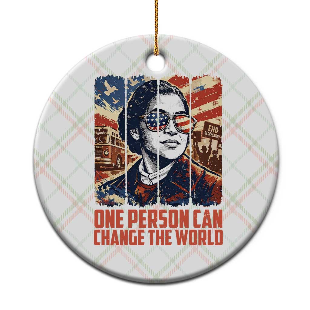 Rosa Parks Civil Rights Legacy Ceramic Ornament One Person Can Change The World