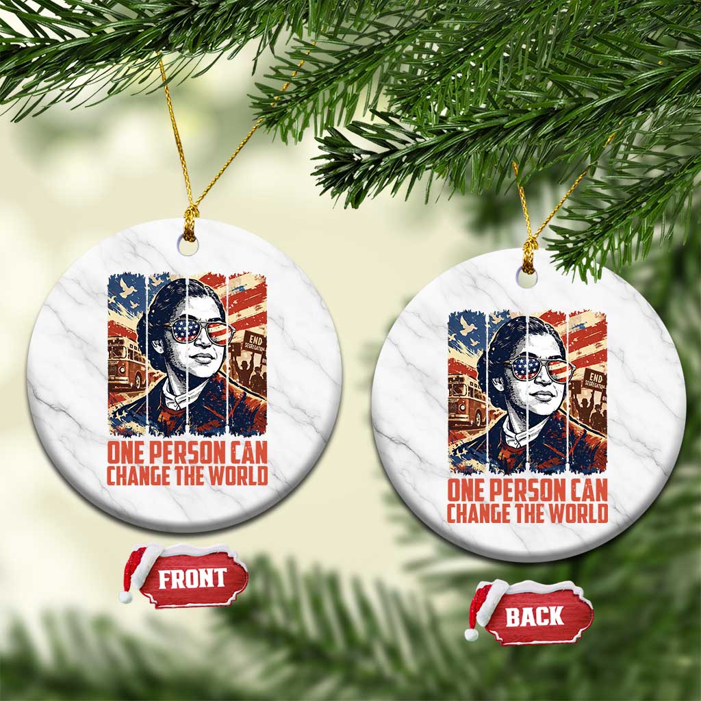 Rosa Parks Civil Rights Legacy Ceramic Ornament One Person Can Change The World