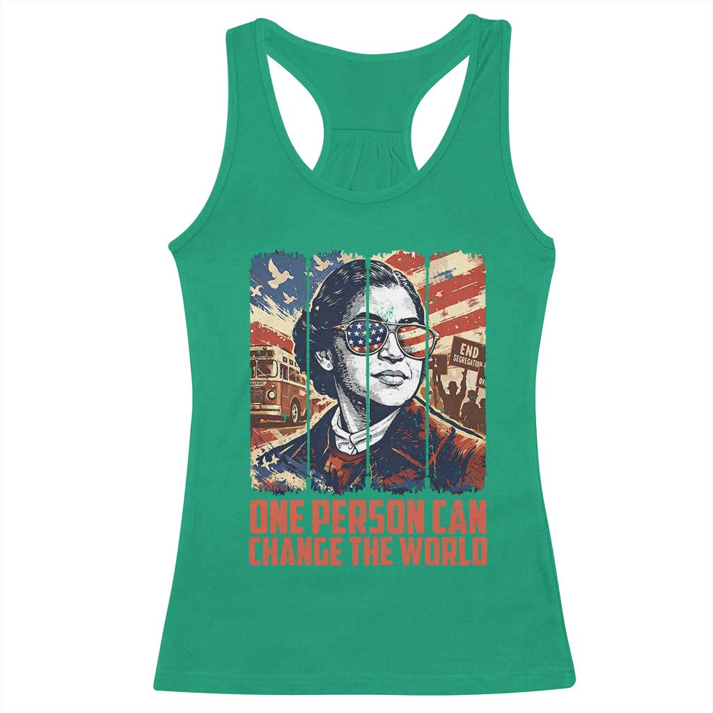 Rosa Parks Civil Rights Legacy Racerback Tank Top One Person Can Change The World