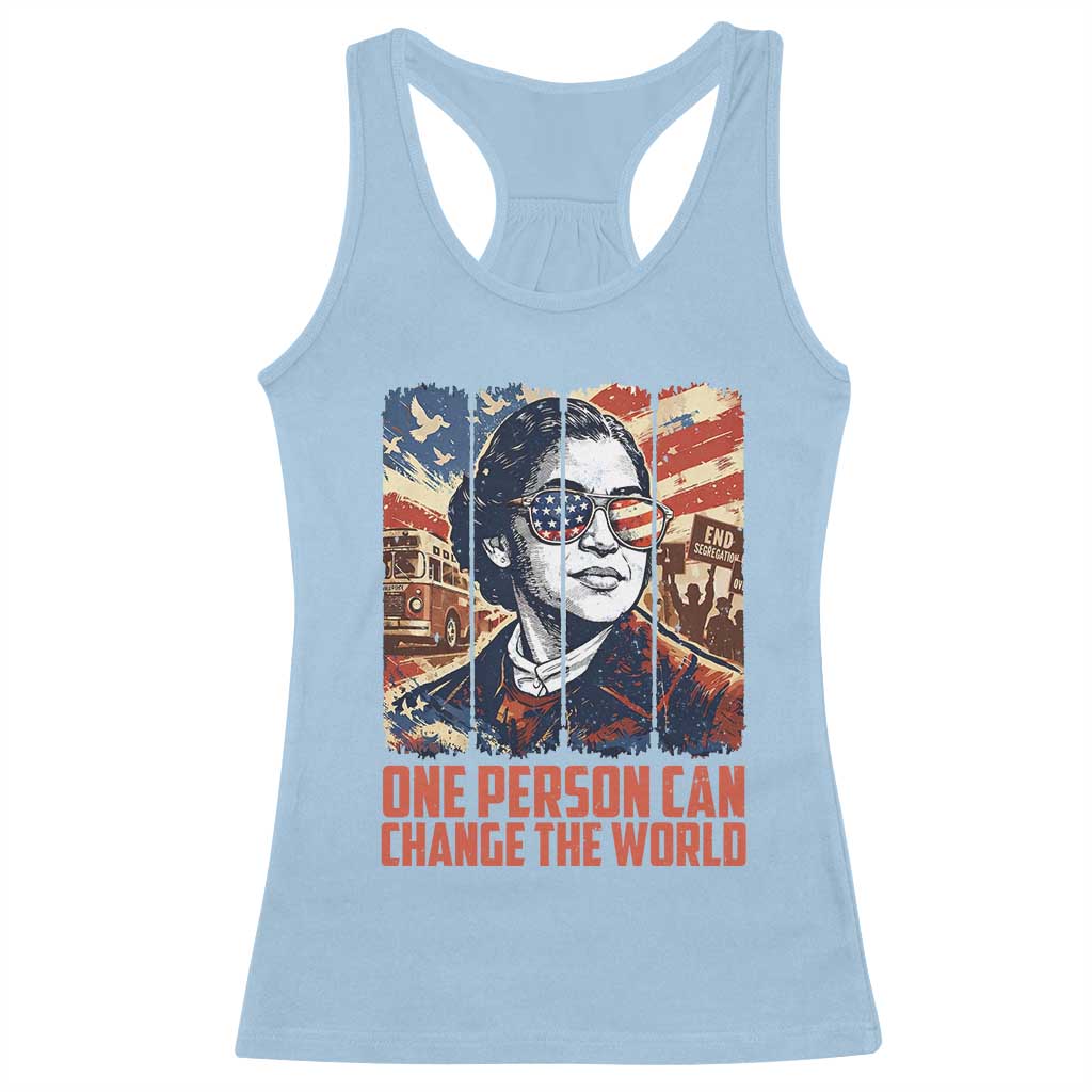 Rosa Parks Civil Rights Legacy Racerback Tank Top One Person Can Change The World