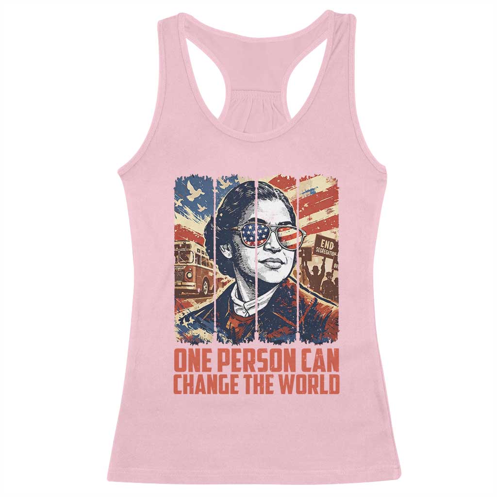 Rosa Parks Civil Rights Legacy Racerback Tank Top One Person Can Change The World