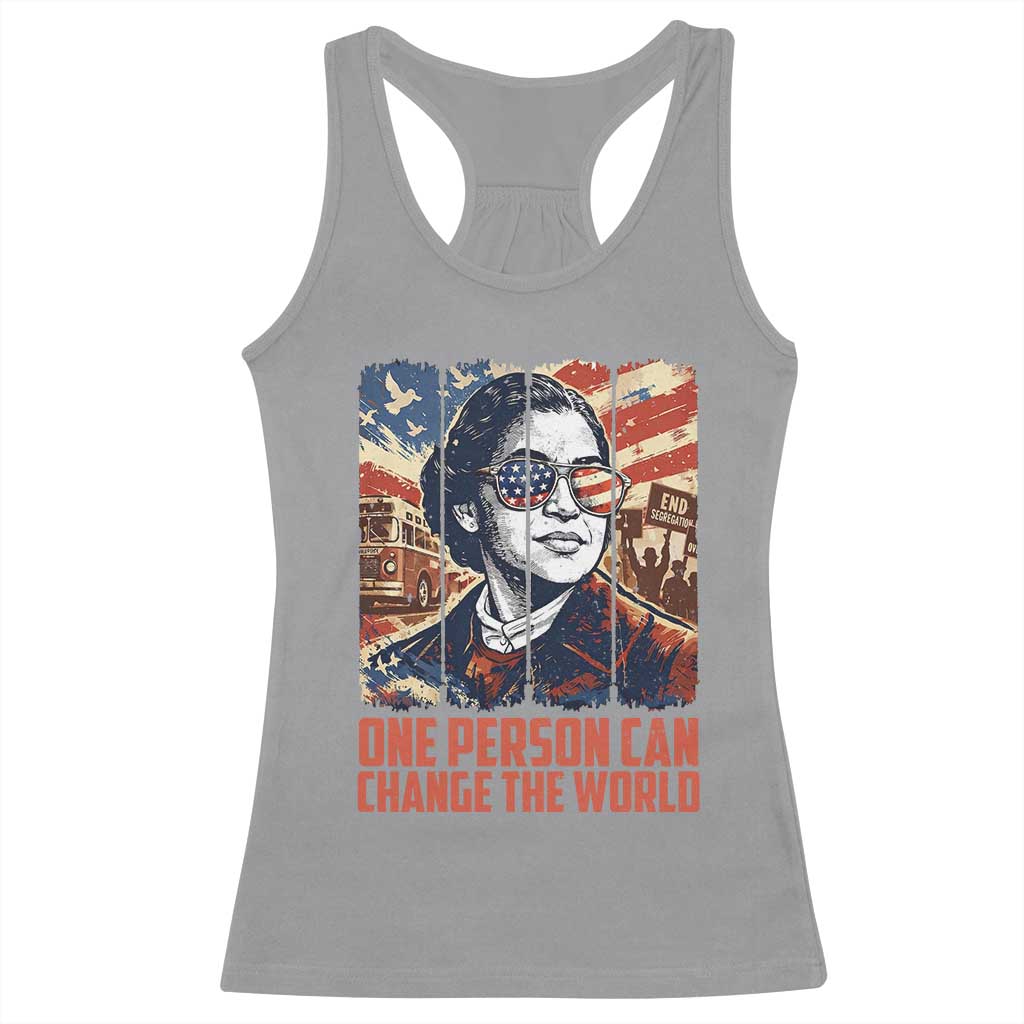 Rosa Parks Civil Rights Legacy Racerback Tank Top One Person Can Change The World
